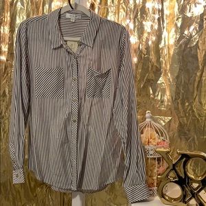 Shirt guess black white stripe